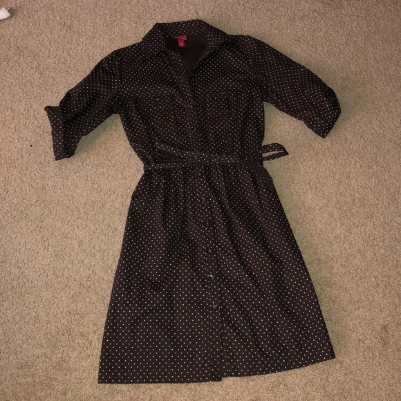 Merona Dresses & Skirts - Brown and white polka dotted dress